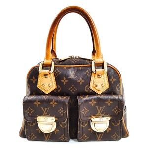 Louis Vuitton LV Manhattan PM M40026 Brown Monogram Handbag